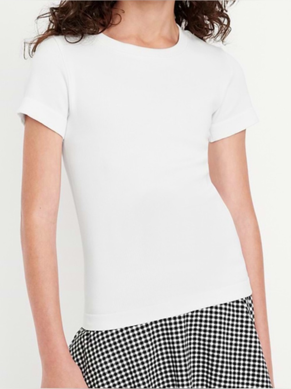 Girls Fitted Seamless Ribbed Performance Top from Old Navy.